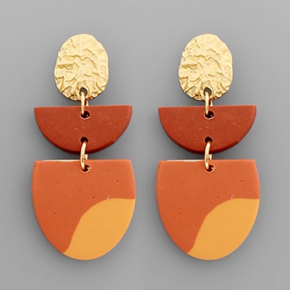 Fleurish Jewelry Jewelry - Geometric Polymer Clay Earrings